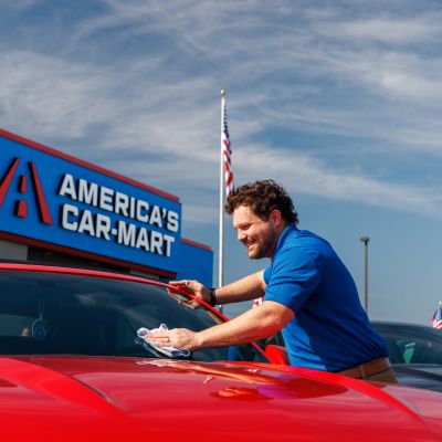Car-Mart Associate cleaning
